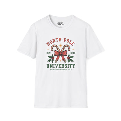 north pole university christmas t-shirt white t-shirt Christmas gift idea