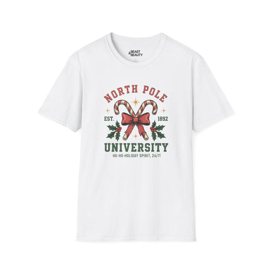 north pole university christmas t-shirt white t-shirt Christmas gift idea