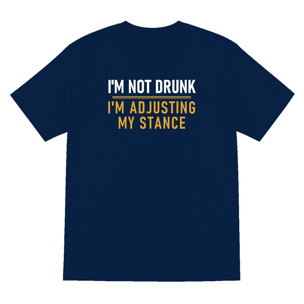 Not Drunk Just Adjusting My Stance Funny Darts T-Shirt & Sweatshirt T-Shirt in Navy