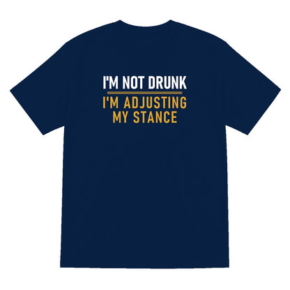 Not Drunk Just Adjusting My Stance Funny Darts T-Shirt & Sweatshirt T-Shirt in Navy