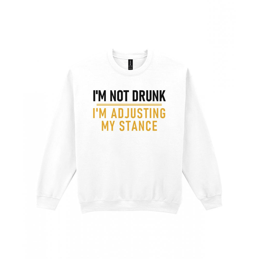 Not Drunk Just Adjusting My Stance Funny Darts T-Shirt & Sweatshirt Sweatshirt in White