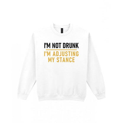 Not Drunk Just Adjusting My Stance Funny Darts T-Shirt & Sweatshirt Sweatshirt in White