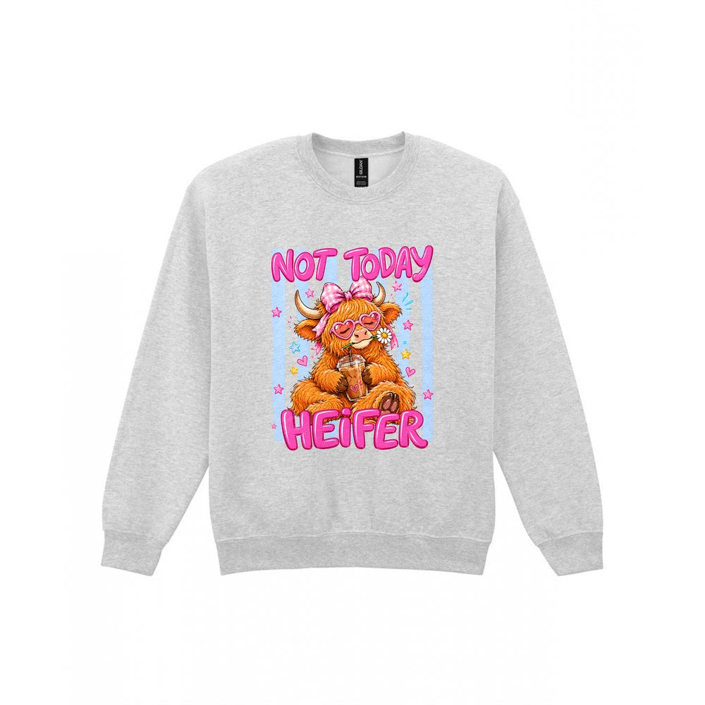 Not Today Heifer T-Shirt & Sweatshirt Sweatshirt in Sport Grey