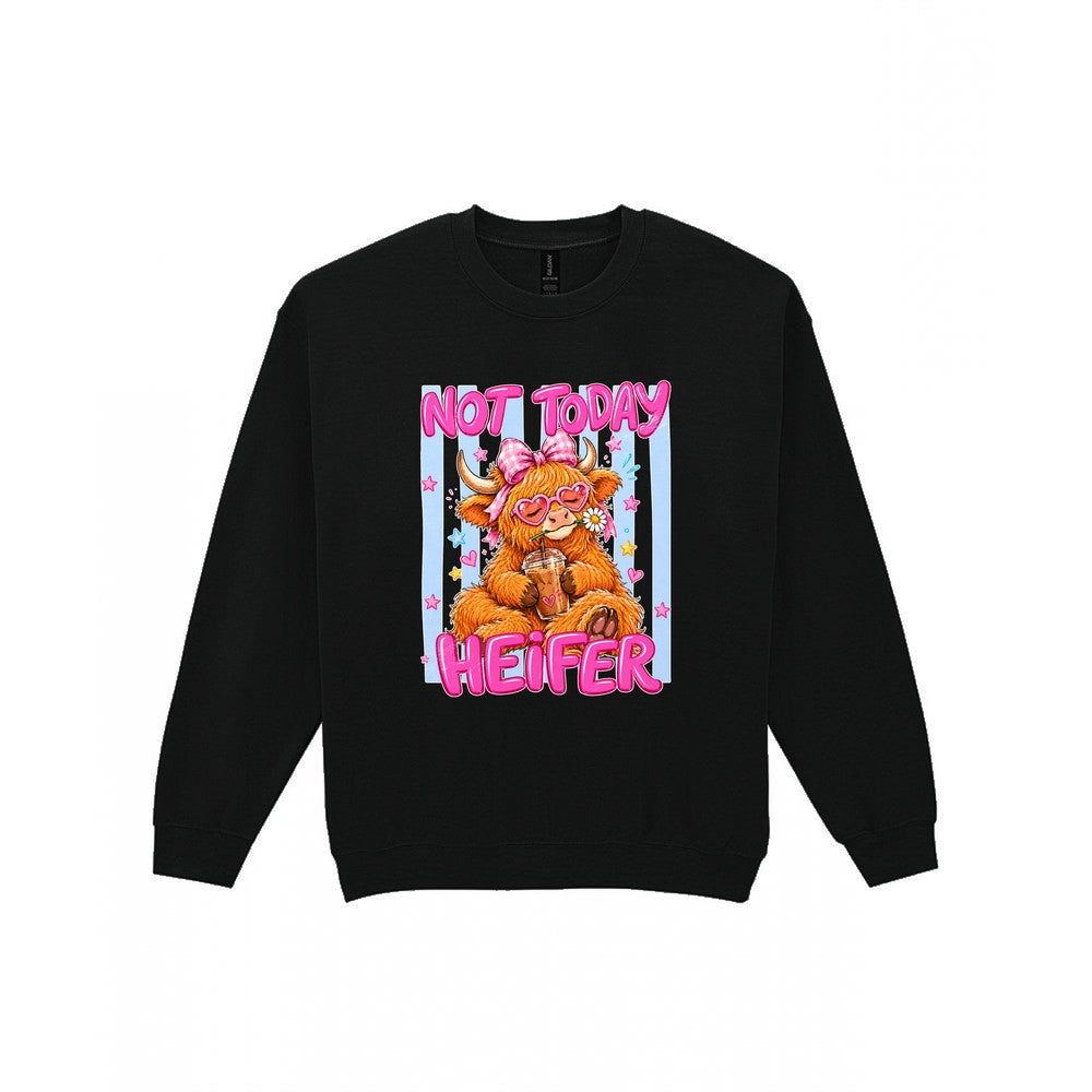 Not Today Heifer T-Shirt & Sweatshirt Sweatshirt in Black