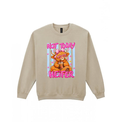 Not Today Heifer T-Shirt & Sweatshirt Sweatshirt in Sand