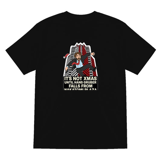 Not Xmas Until He Falls From The Plaza Christmas T-Shirt & Sweatshirt T-Shirt in Black