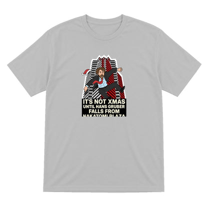 Not Xmas Until He Falls From The Plaza Christmas T-Shirt & Sweatshirt T-Shirt in Sport Grey