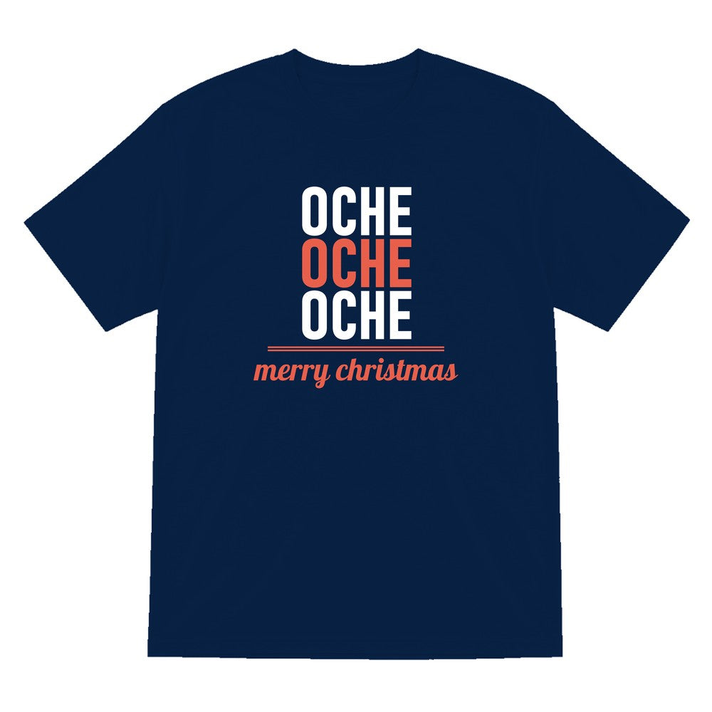 Oche Oche Oche Funny Darts Christmas Jumper & T-Shirt T-Shirt in Navy