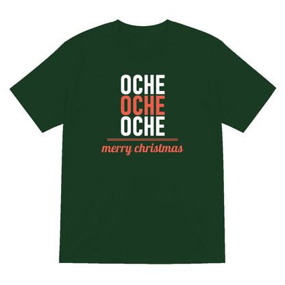 Oche Oche Oche Funny Darts Christmas Jumper & T-Shirt T-Shirt in Forest Green