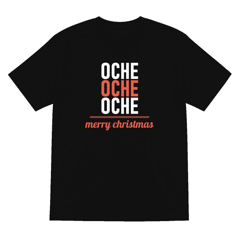 Oche Oche Oche Funny Darts Christmas Jumper & T-Shirt T-Shirt in Black