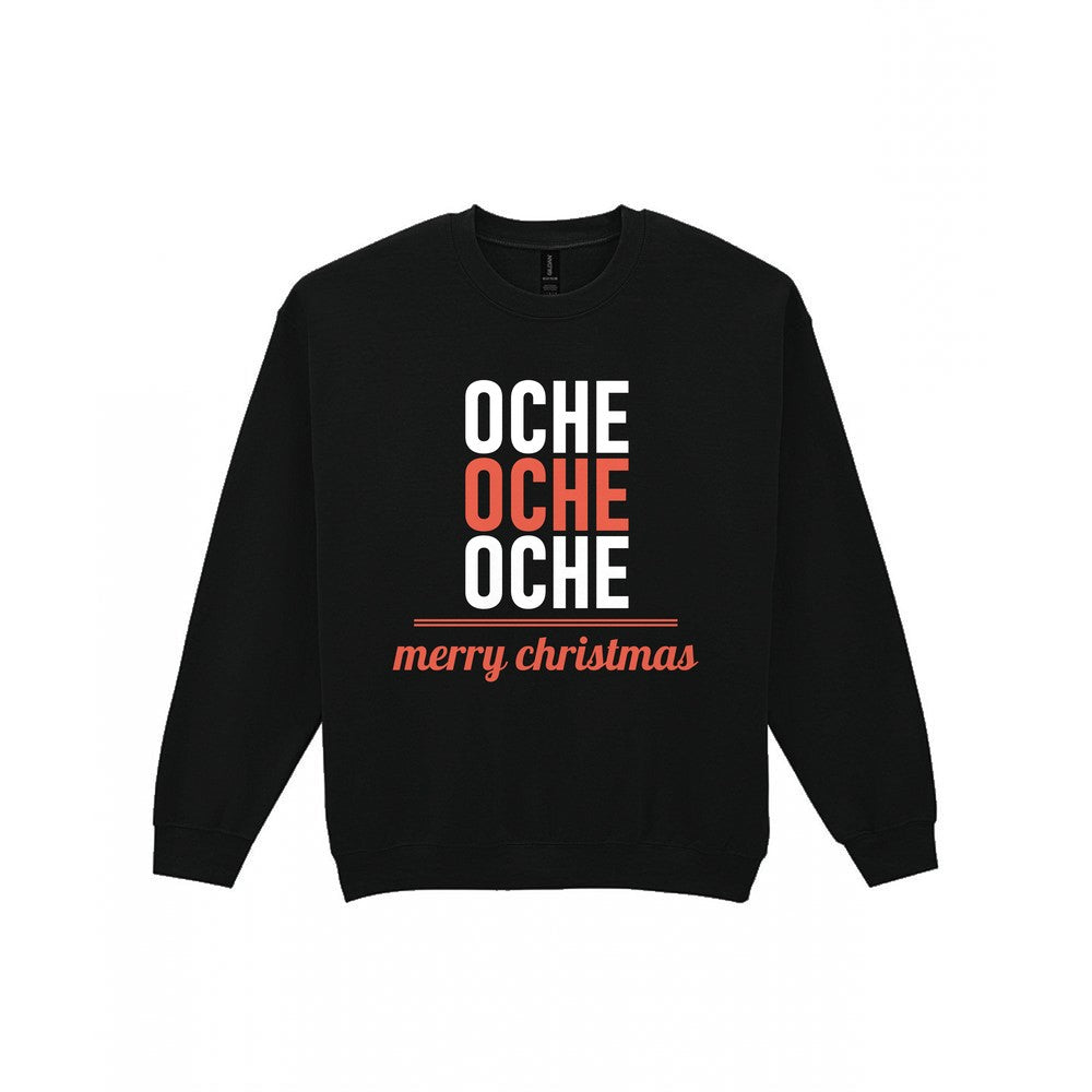 Oche Oche Oche Funny Darts Christmas Jumper & T-Shirt Sweatshirt in Black