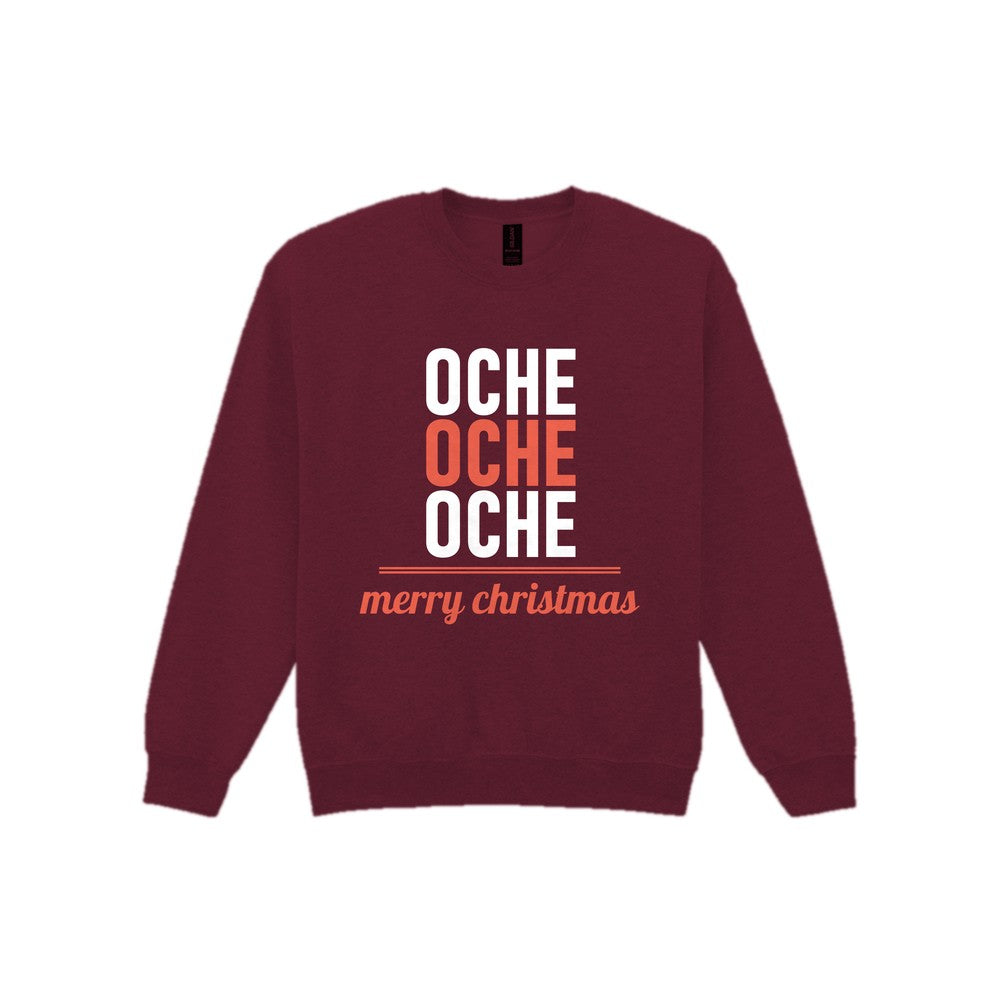 Oche Oche Oche Funny Darts Christmas Jumper & T-Shirt Sweatshirt in Maroon