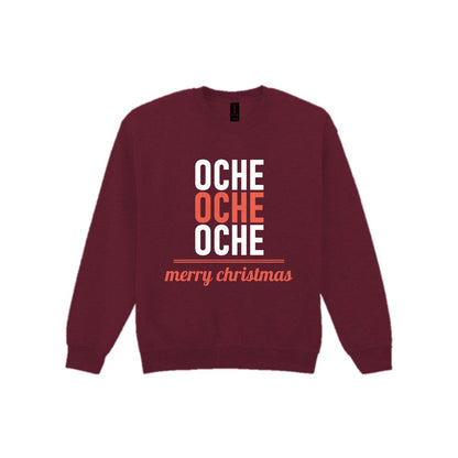 Oche Oche Oche Funny Darts Christmas Jumper & T-Shirt Sweatshirt in Maroon