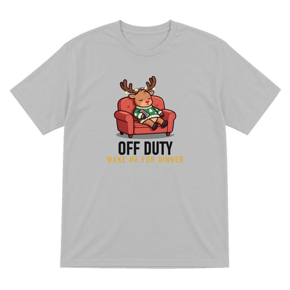 Off Duty Reindeer Funny Christmas Jumper & T-Shirt T-Shirt in Sport Grey