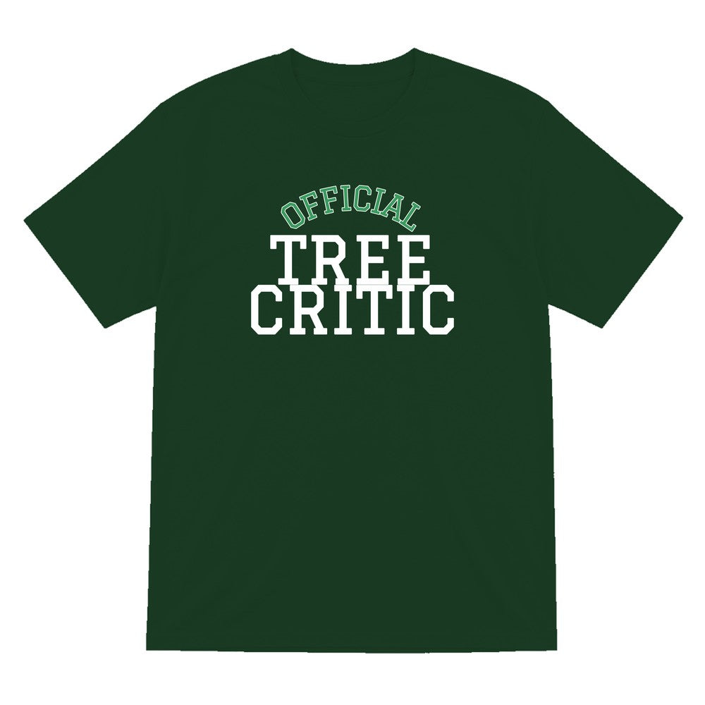 Official Tree Critic Funny Christmas Jumper & T-Shirt T-Shirt in Forest Green