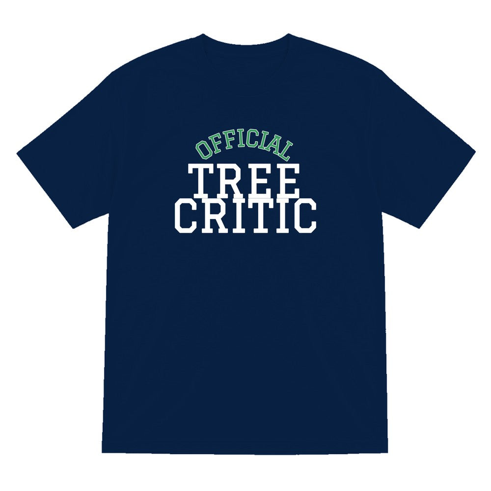 Official Tree Critic Funny Christmas Jumper & T-Shirt T-Shirt in Navy
