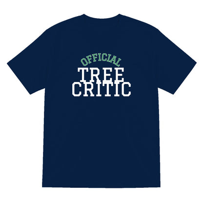 Official Tree Critic Funny Christmas Jumper & T-Shirt T-Shirt in Navy
