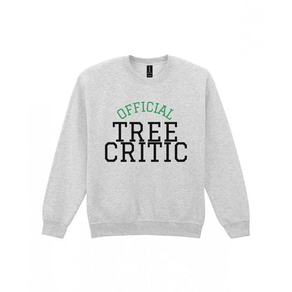 Official Tree Critic Funny Christmas Jumper & T-Shirt Sweatshirt in Sport Grey