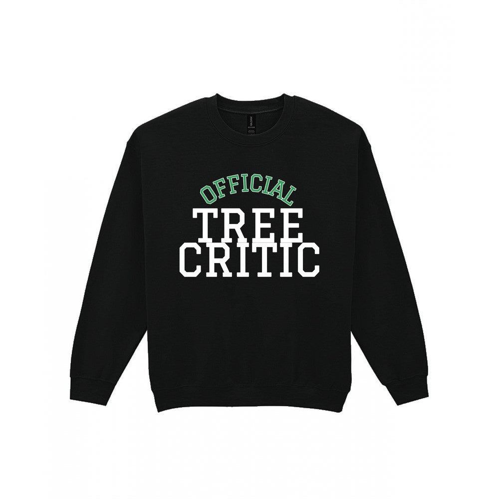 Official Tree Critic Funny Christmas Jumper & T-Shirt Sweatshirt in Black