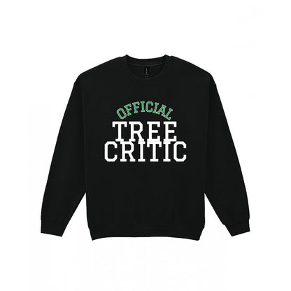 Official Tree Critic Funny Christmas Jumper & T-Shirt Sweatshirt in Black