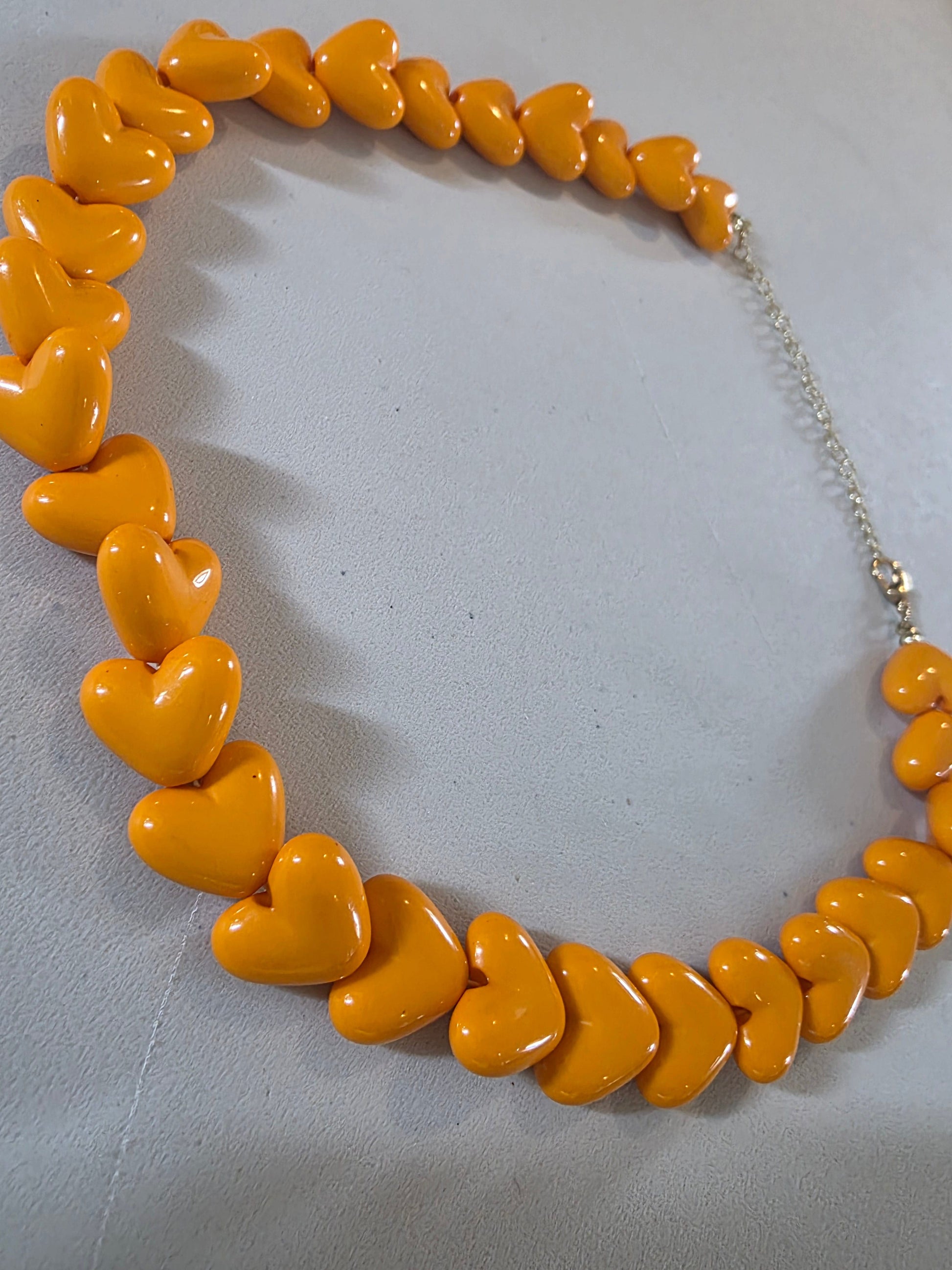orange heart resin necklace clothing second colour product image