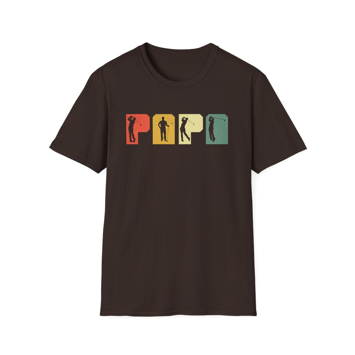 navy t-shirt with retro golf dad graphic print