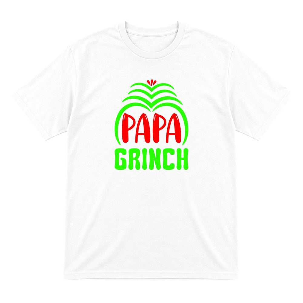 Papa Grumpy Green Christmas T-Shirt & Sweatshirt T-Shirt in White