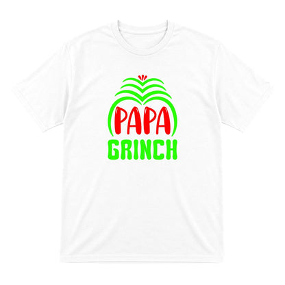 Papa Grumpy Green Christmas T-Shirt & Sweatshirt T-Shirt in White