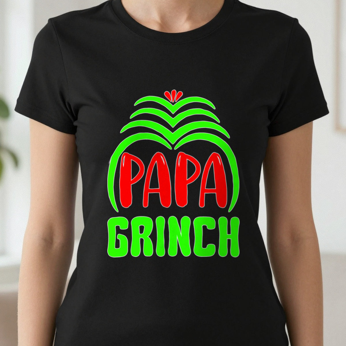 Papa Grumpy Green Christmas T-Shirt & Sweatshirt in another colour