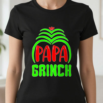 Papa Grumpy Green Christmas T-Shirt & Sweatshirt in another colour
