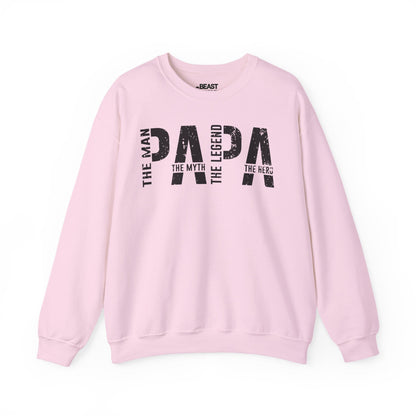 papa the man the myth the legend sweatshirt light pink sweatshirt Father's Day gift idea