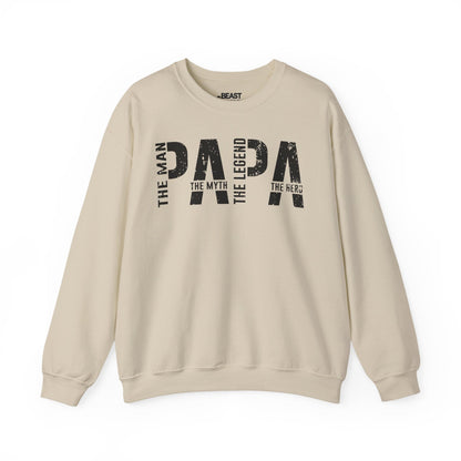 papa the man the myth the legend sweatshirt sand sweatshirt Father's Day gift idea