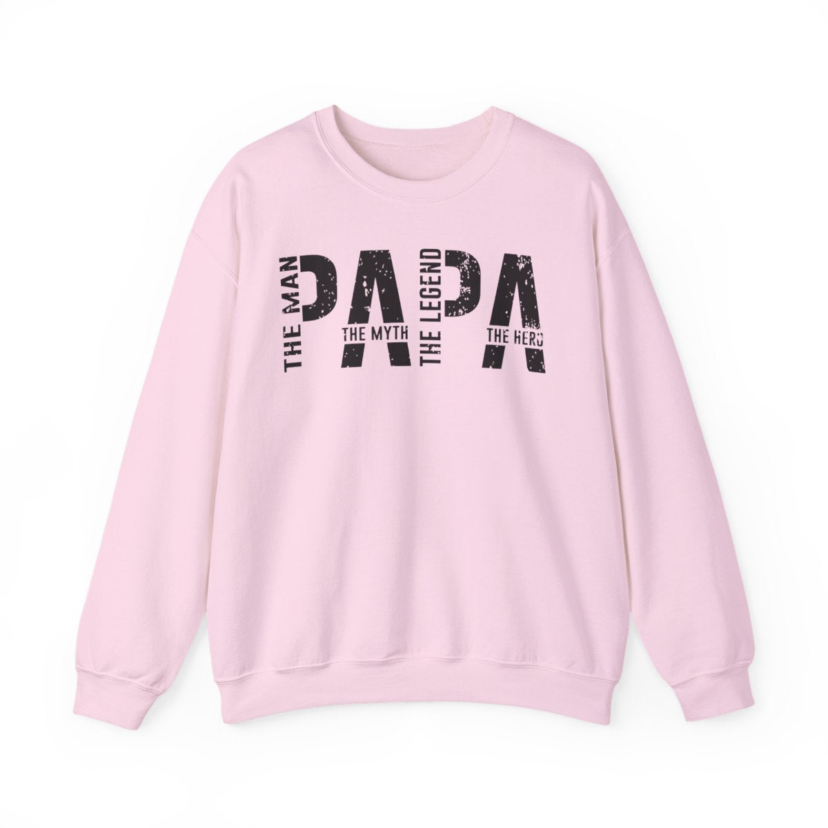 sport grey sweatshirt with papa the man the myth the legend slogan print