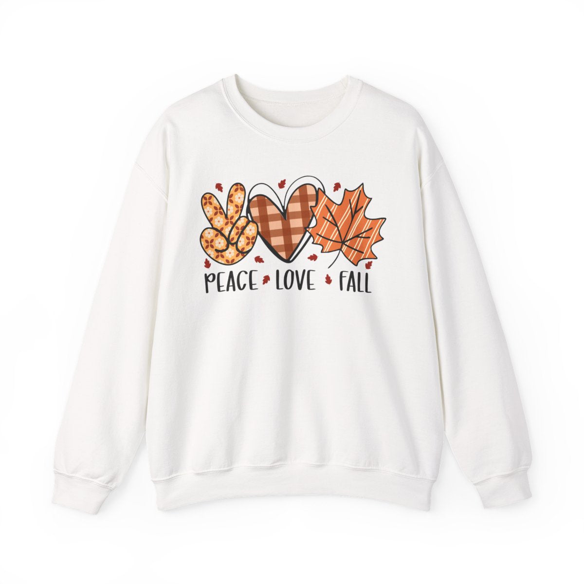 sand sweatshirt with peace love fall autumn design