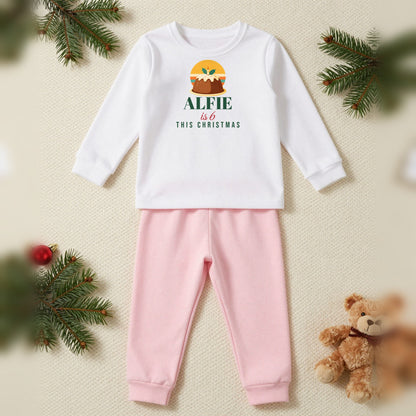 Age This Christmas Personalised Kids Christmas Pyjamas, Kids in White / Pink, our photo