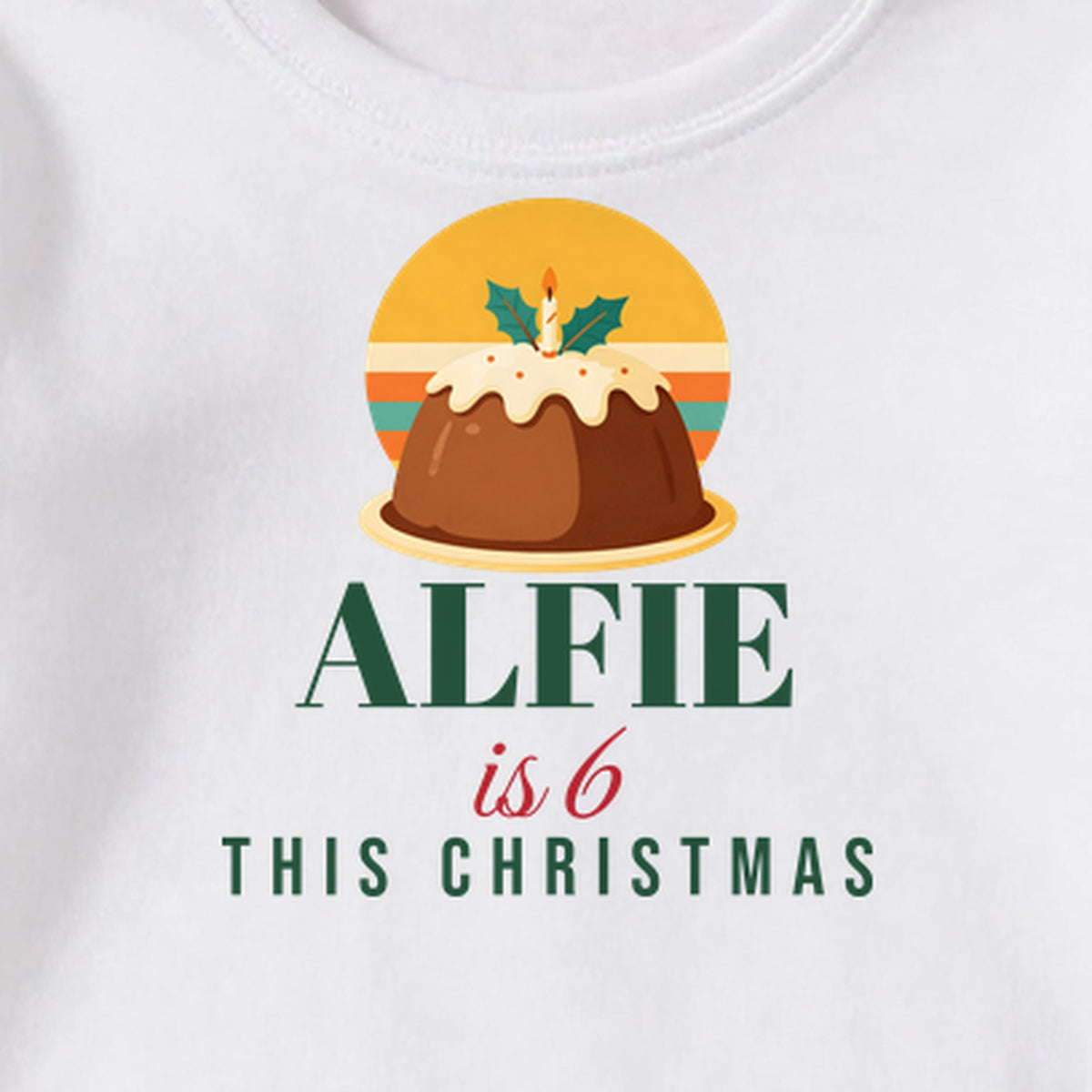 Age This Christmas personalised print close-up