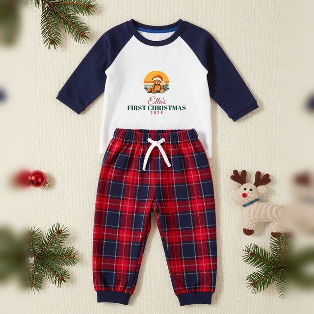 Baby's First Christmas Personalised Baby & Toddler Christmas Pyjamas