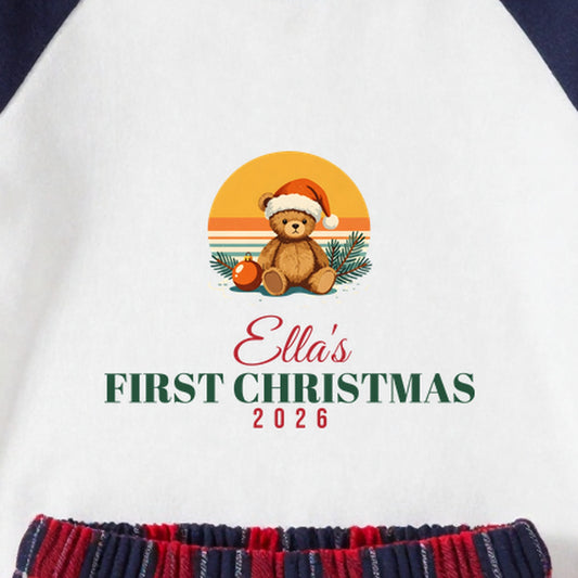 Baby First Christmas personalised print close-up