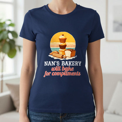 Personalised Bakery T-Shirt & Sweatshirt T-Shirt in Navy, worn, our photo