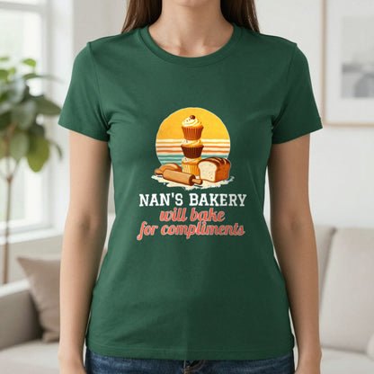 Personalised Bakery T-Shirt & Sweatshirt T-Shirt in Forest Green, worn, our photo