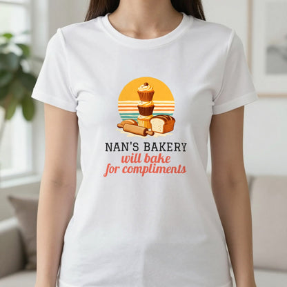 Personalised Bakery T-Shirt & Sweatshirt T-Shirt in White, worn, our photo