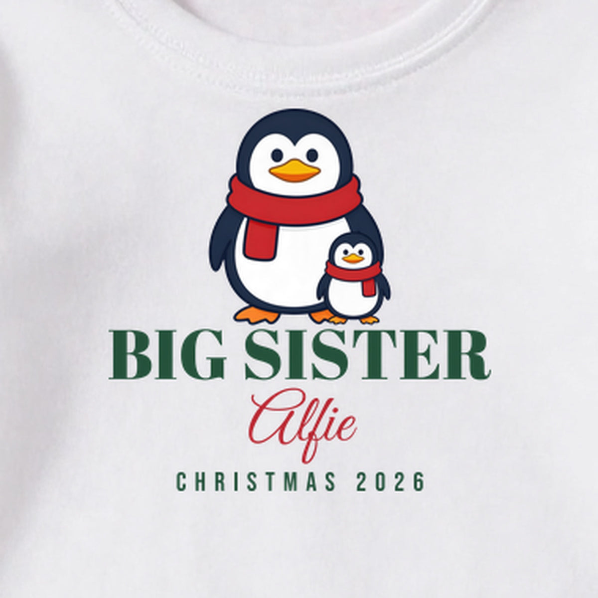Big Sister Little Brother personalised print close-up