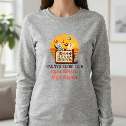 Personalised Bingo Club T-Shirt & Sweatshirt Sweatshirt in Sport Grey, worn, our photo