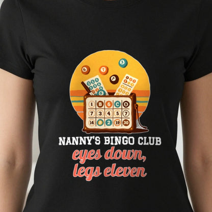 Personalised Bingo Club T-Shirt & Sweatshirt print close-up, our photo