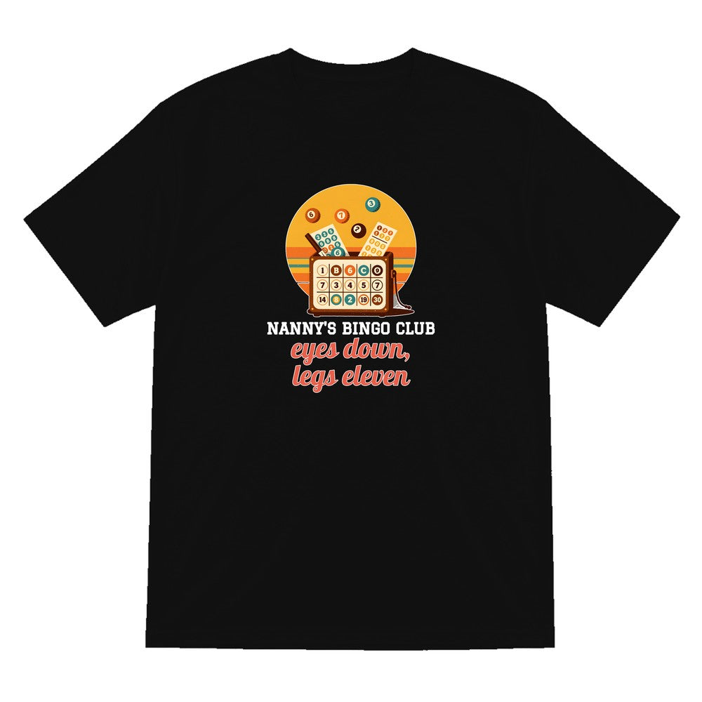 Personalised Bingo Club T-Shirt & Sweatshirt laid flat