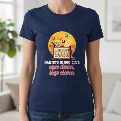 Personalised Bingo Club T-Shirt & Sweatshirt T-Shirt in Navy, worn, our photo