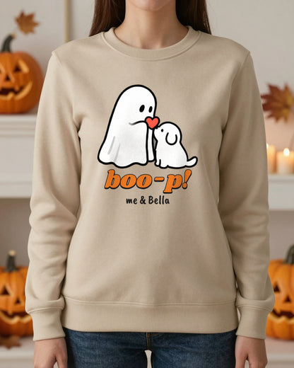 Personalised Boo-p Ghost Dog T-Shirt & Sweatshirt worn
