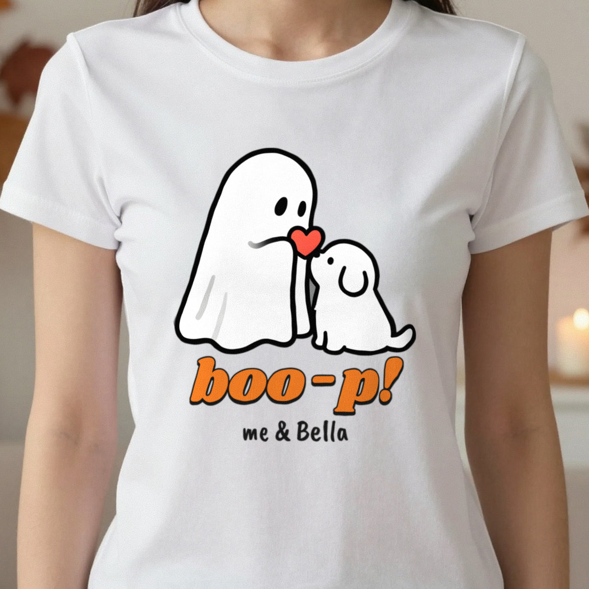 Personalised Boo-p Ghost Dog T-Shirt & Sweatshirt in another colour