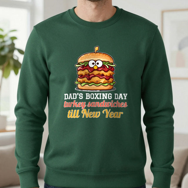Personalised Boxing Day Leftovers Christmas Jumper & T-Shirt | Name's Boxing Day Turkey sandwiches till New Year
