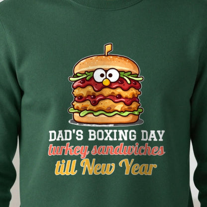 Personalised Boxing Day Leftovers Christmas Jumper & T-Shirt print close-up, our photo